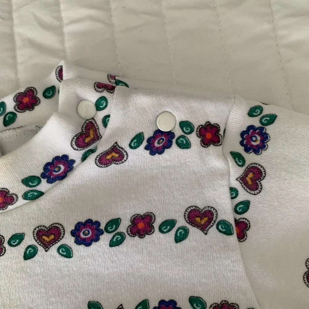 Vintage Carter's Baby Girls 3-6M Pink Floral Fleece Overalls & Shirt Set